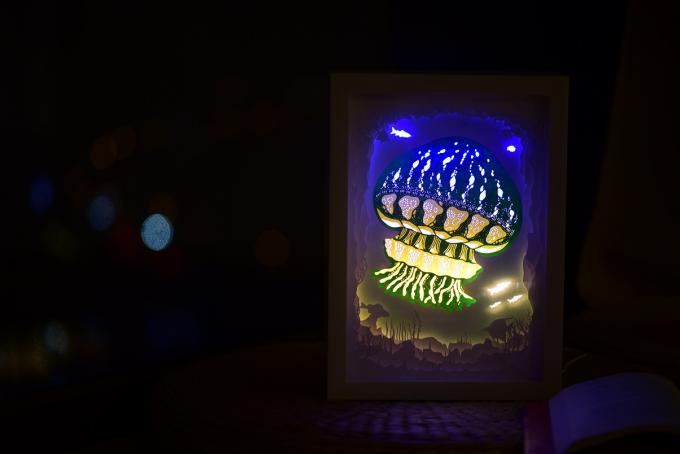 La exhibición al por menor apoya la vista nocturna hecha excursionismo Papercut de la ciudad Prohibida de la lámpara