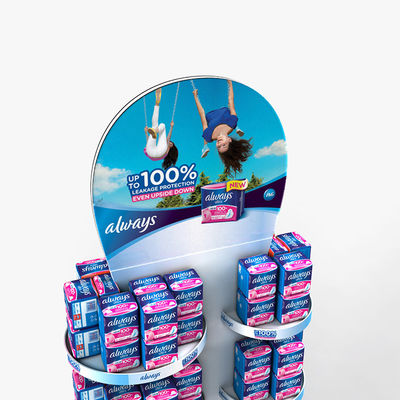 Soportes de exhibición permanentes libres cosméticos del alambre de metal del soporte de exhibición de los productos orales del cuidado