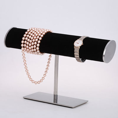 Estante de exhibición de acero inoxidable del collar del tenedor de la joyería del soporte del estante de la pulsera