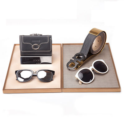 Joyería de oro Tray Stackable Showcase Velvet Display Tray For Luxury Store del terciopelo