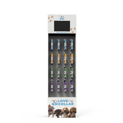La exhibición de encargo de la cartulina coloca productos del animal doméstico de Peg Hook Display Rack For