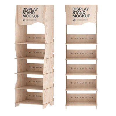 Bevis Modern 4 capas de madera contrachapada extraíble para pantallas de estantes de piso para supermercados