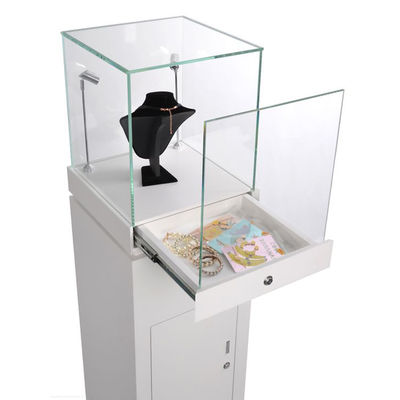 calidad  Wooden Point Of Purchase Pop Display Necklace Jewelry Display Stand With Lock Fábrica