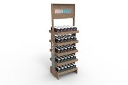 Nuevo estante de exhibición de la botella del soporte de exhibición de madera de la llegada para los productos de la atención sanitaria