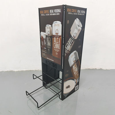 El soporte de exhibición modificado para requisitos particulares del alambre de metal de la encimera conservó el dispensador del estante de exhibición del café para el supermercado