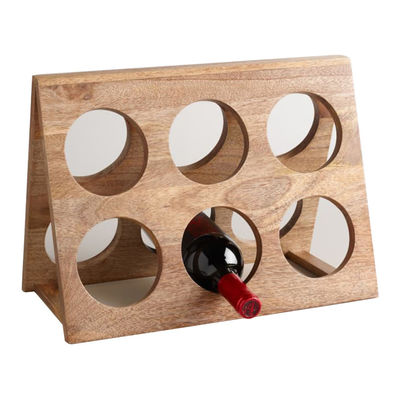 Barra espléndida de madera modificada para requisitos particulares del estante de exhibición del vino del estilo único del soporte de exhibición del vino para los Pubs