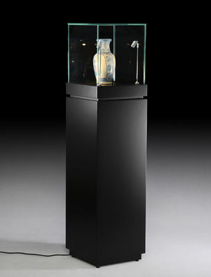 16&quot; gabinete de exhibición del pedestal de la vitrina del pedestal de la joyería que cierra el cajón LED pone de relieve