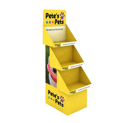 Estante de exhibición de madera de la tienda de animales del soporte de exhibición de piso de la plataforma de Cat Product Clean Toy Food del perro medio