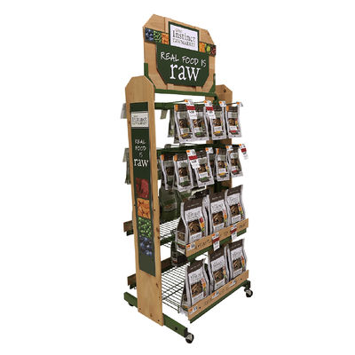 Estantes de madera modificados para requisitos particulares para las exhibiciones logotipo de la tienda y las opciones del tamaño disponibles
