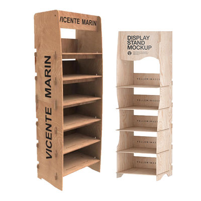 Bevis Modern 4 capas de madera contrachapada extraíble para pantallas de estantes de piso para supermercados